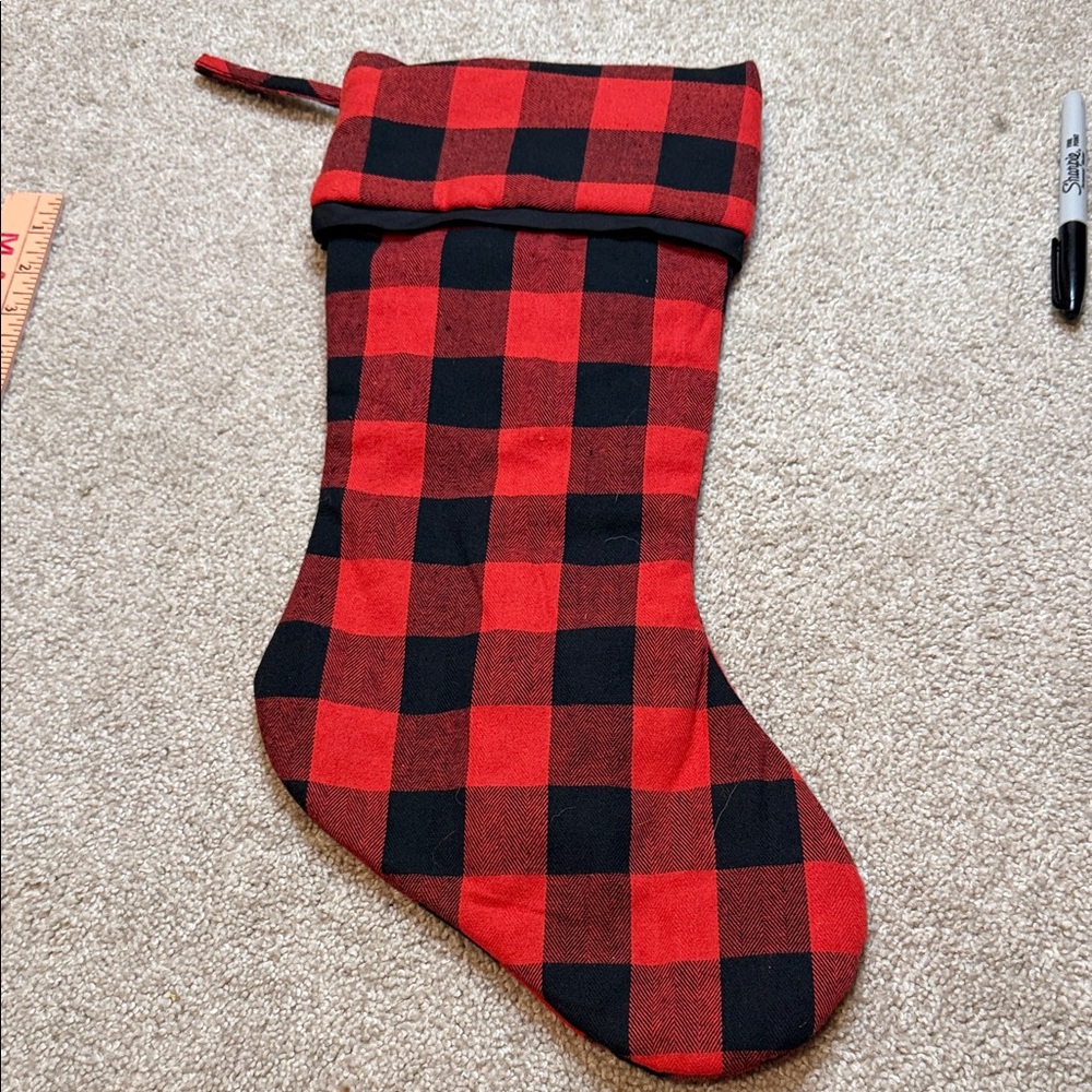 Red and Black Plaid Christmas Stocking